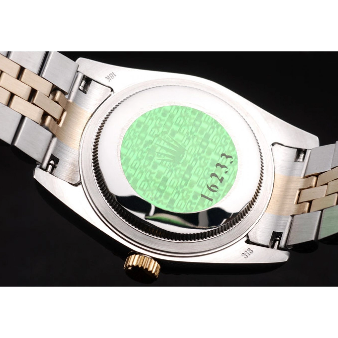 Rolex aaa copy 18k Steel Silver Gold Tone 98084 Stainless DateJust Rolex Two Dial Plated 0523